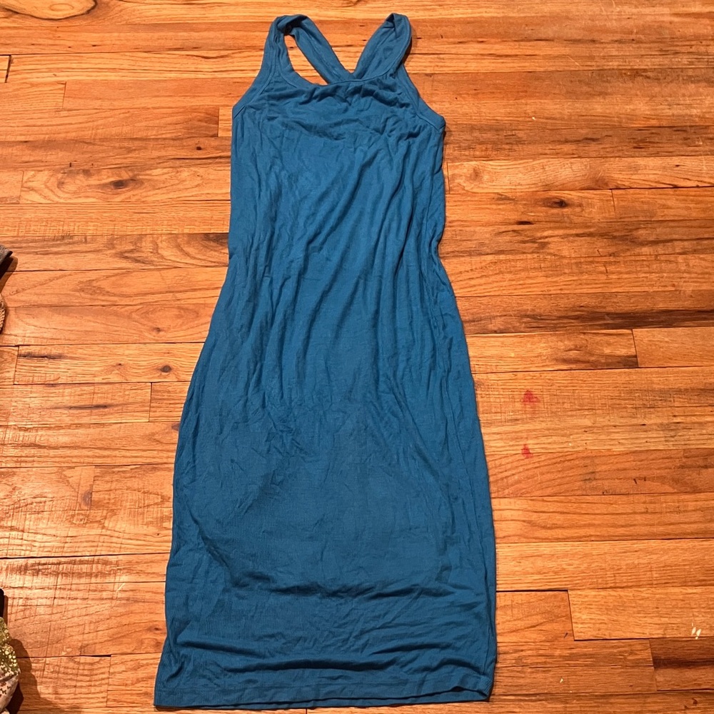 Splendid Ribbed Blue Bodycon Dress